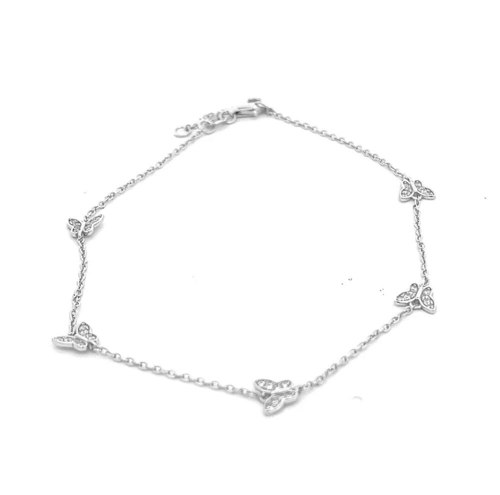 Dainty Butterfly Anklet for Women Elegant Jewelry 925 Sterling Silver
